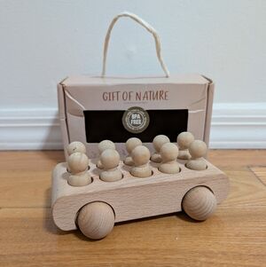 Montessori Wooden Peg Doll Toy Car